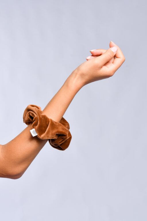 Puffy Scrunchie Σοκολά